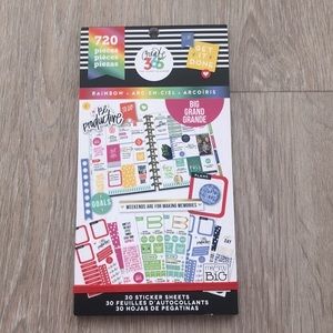 NWT Me and My Big Ideas, Create 365, The Happy Planner, Rainbow Sticker Book